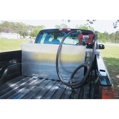 pickup truck bed metal box with gas tank|in bed auxiliary fuel tanks.